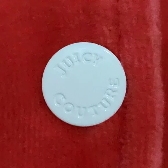 Juicy Couture Black Label Women's S Red Velour Graphic Bomber Varsity Jacket - Picture 7 of 16